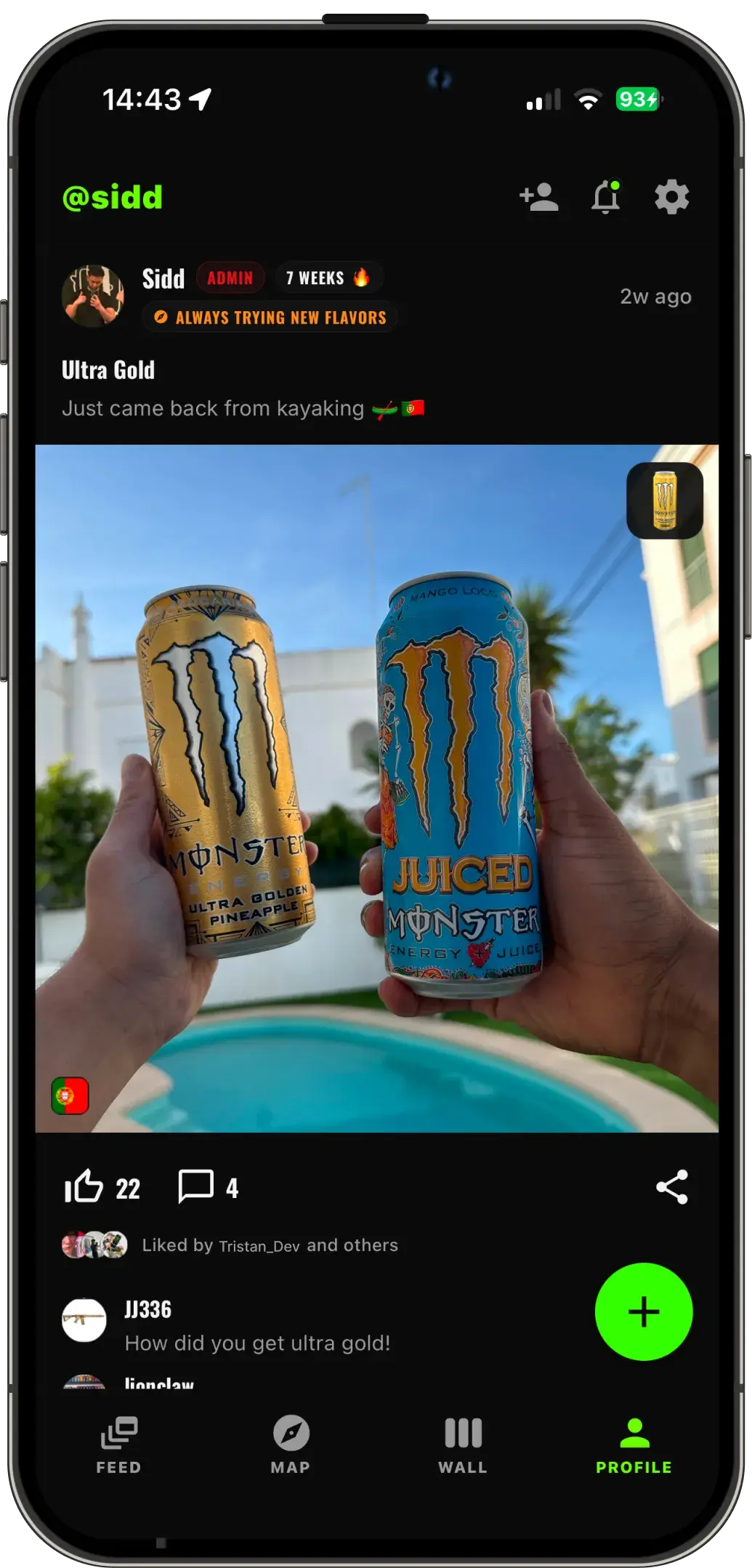 BeastVault app feed